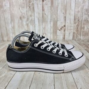 Converse Chuck Taylor All Star Low Top Black Canvas Sneakers‎ Mens 6 Womens 8